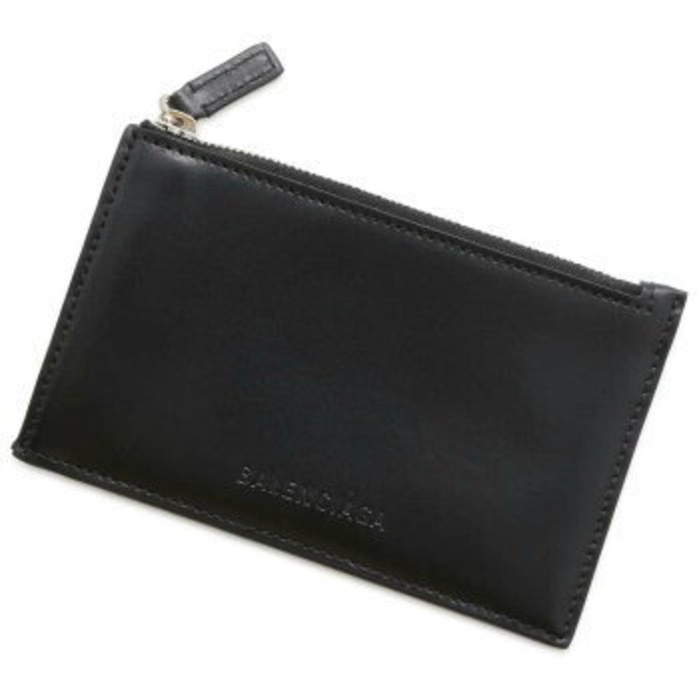 Balenciaga Case Calf Leather Black Wallet Card Cases